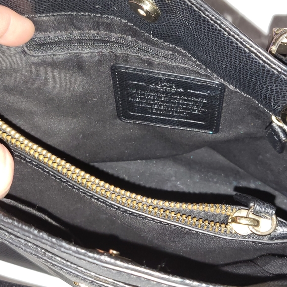 Coach small navy satchel - Picture 5 of 6